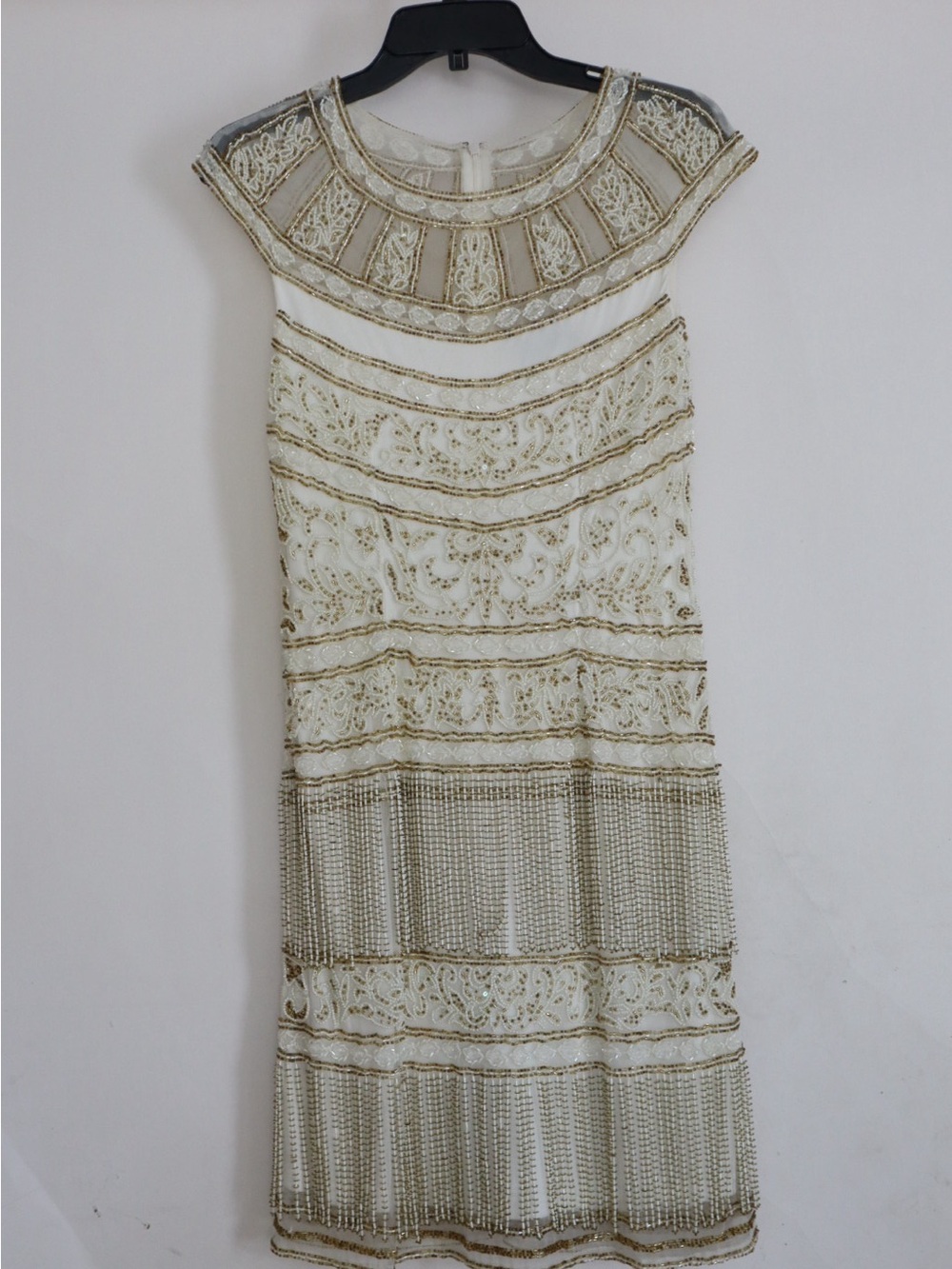 Yvonne LaFleur Gold-Trimmed Beaded Midi Dress - Picture 2 of 6